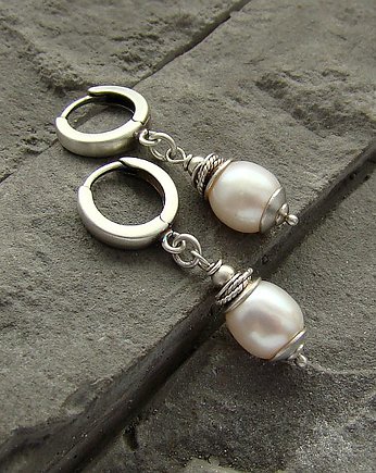 Kolczyki Perły - white, RayOfArt