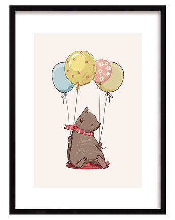 Obrazek Bubble Dreams Bear 30x40, Yellow Tipi