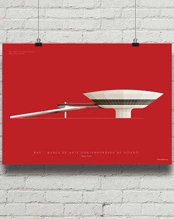 Museu MAC Niteroi - plakat giclee art, minimalmill