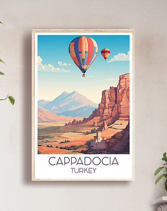 Turcja - Kapadocja, Cappadocia - Plakat, pamiątka dla podróżnika, Black Sapphire Art