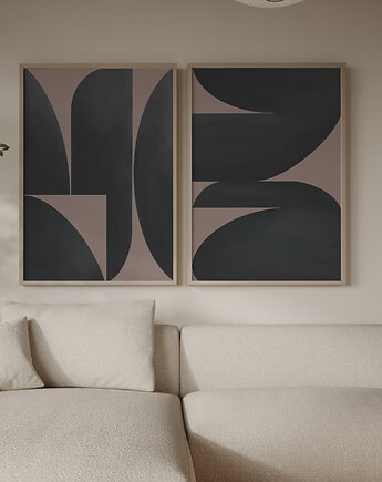 Zestaw dwóch plakatów black abstract, Anna Szondelmajer