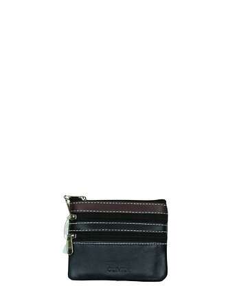 Saszetka skórzana na klucze z kółkiem monety bilonówka skórzana OLIVKA, Olivka Warsaw