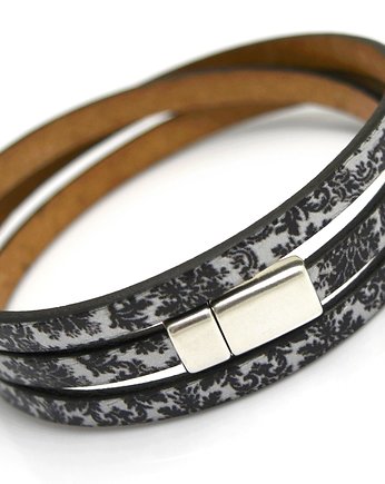 Bransoletka skóra  MAGNETOOS  BAROQ SILVER, Beezoo