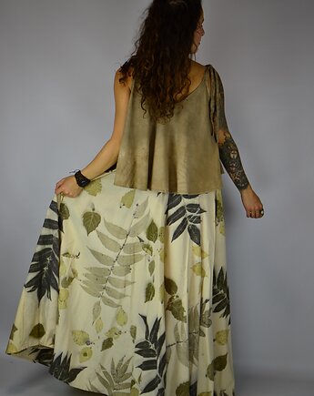 Barwiona Roślinami Spódnica "Brzozowy Las", Zielekada