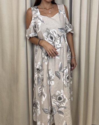 Lniana sukienka Grigio, SOLO moda