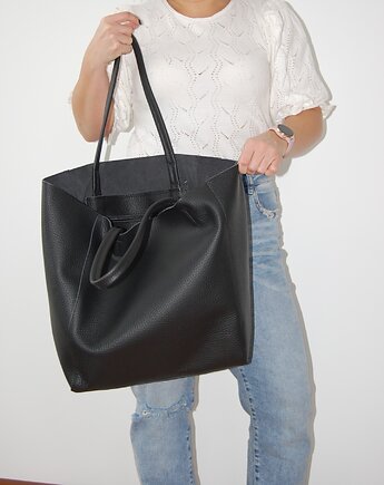 Duża torebka damska ze skóry naturalnej na ramię, bagoo