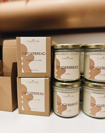 GINGERBREAD Świeca sojowa DUŻA 260 g, Plantstore
