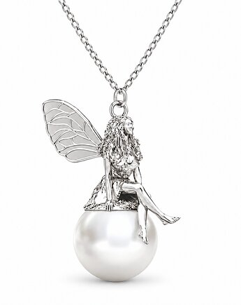 Naszyjnik FAIRY z białą perłą- srebro, złoto, różowe złoto, ISSI Jewelry