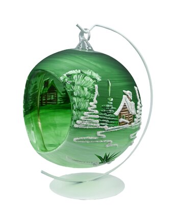 Bombka Lampion ze stojakiem: Głęboka zieleń, Syn Bombkarza