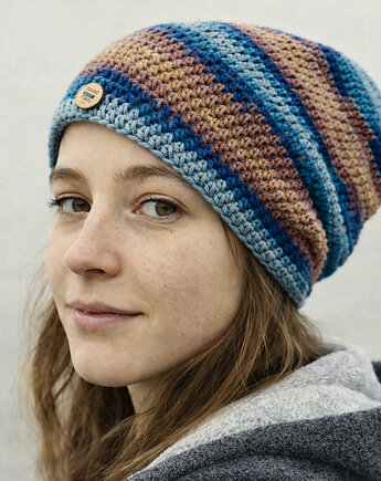 Czapka wiosenna przejściowa cienka bawełniana all season S/M, splotomaniaa