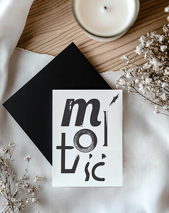 Miłość  grafika typograficzna A5, 11 Seconds Studio