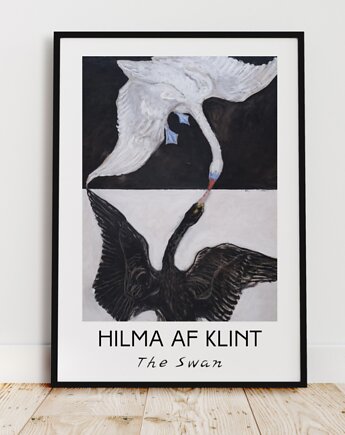 PLAKAT łabędź, Hilma af Klint, rysunek łabędzia, black dot studio