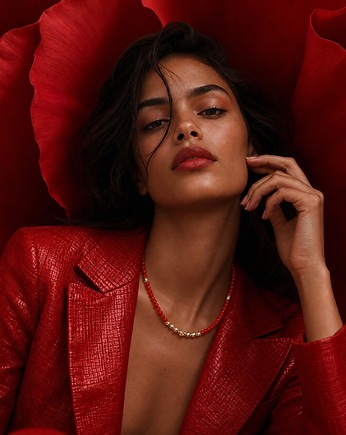 Koral red vol. 12 /06.08.26/ choker -  Szlachetna kolekcja, KiKa pracownia