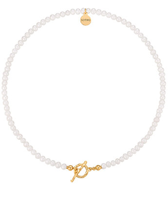 Naszyjnik z pereł naturalnych ze złotym ozdobnym zapięciem, SOTHO