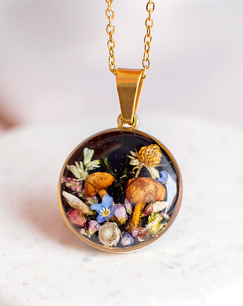 Naszyjnik z leśną kompozycją, nature gift