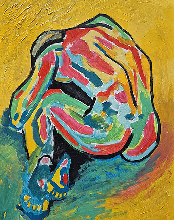 Obraz fowizm zamknięta w świetle akt kobiecy, alice oil on canvas