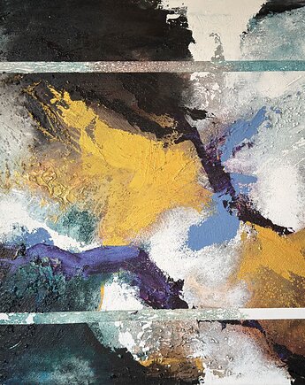 Obraz strukturalny abstrakcyjny Być może Tobie też się to przydarzyło, Aneta Miel