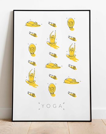 Plakat YOGA żółty Pinelo, Pinelo