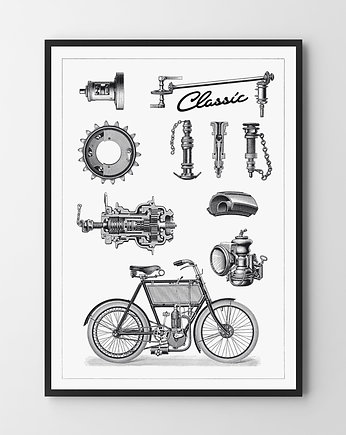 Plakat Old Bike, HOG STUDIO