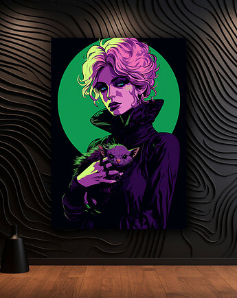 Portret Czarownicy - Plakat - Druk - Czarownica, Wiedźma, Halloween #9, Black Sapphire Art