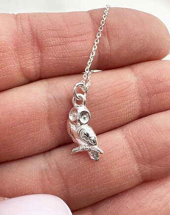 Naszyjnik z sową, srebrna sówka, Anemon Atelier