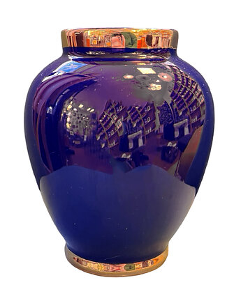 Kobaltowy ceramiczny wazon Niemcy lata 70., Good Old Things