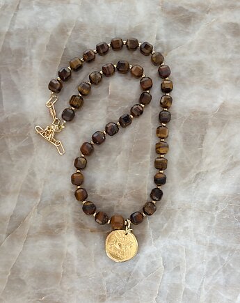 Naszyjnik Tygrysie Oko Moneta, Chmolowska Jewellery