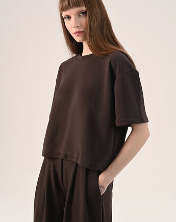 Brązowa oversize koszulka, LUREN