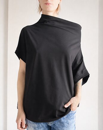 Czarna bluzka ze stójką, ONE MUG A DAY