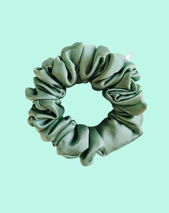 Gumka jedwabna, scrunchie, frotka miętowy sorbet MIDI, Capillum
