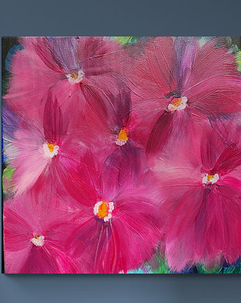 Kwiaty No 45, malowany obraz na płótnie, AAS Art Studio