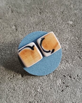 Kolczyki ceramiczne Włocławek, biżuteria z talerzy