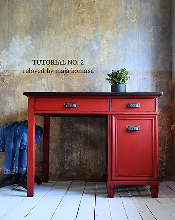 Biurko Brick Red, ReLoved by Maja Komasa