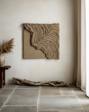 Obraz strukturalny Jute Flow, Zaplątana W Sznurki