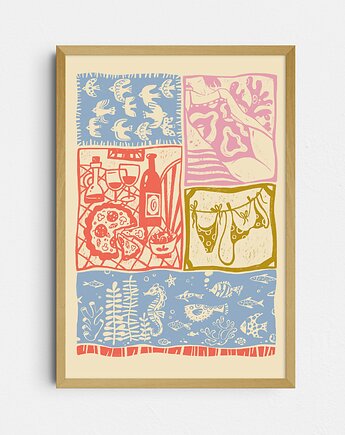 Plakat "Morskie klimaty", kolorystyka 2, Yana Mosnytska