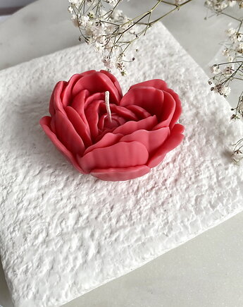Świeca sojowa dekoracyjna "Rose Heart" 75x38mm jasna czerwona, Coccola JEWELLERY