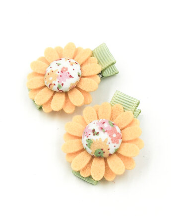Spineczki  do włosów żółte kwiatki Adele, Momilio