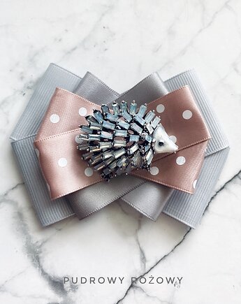 Brosza z cudnym Jeżem z kryształków New Jesień, Pudrowy Różowy