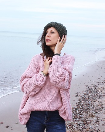 Czapka  wełna peruwiańska alpaka leśna zieleń, Mademoiselle Patrini