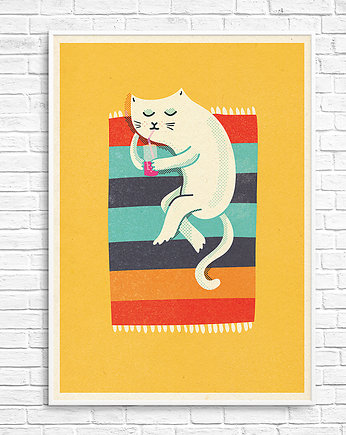 Kot plażowy-  plakat, JaCieBrosze
