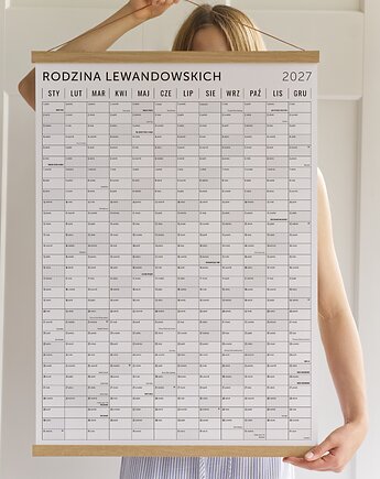 Planer ścienny 2027 Personalizowany - Polskie Święta, Niedziele Handlowe, Follygraph