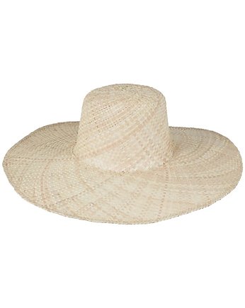 Pleciony kapelusz z dużym rondem, White Sands