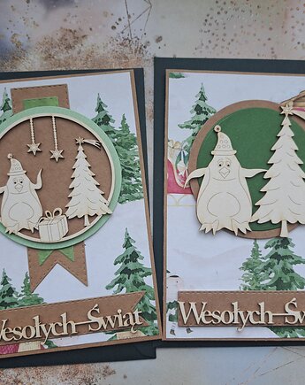 Zestaw dwóch kartek bożonarodzeniowych, Kartkodzielo