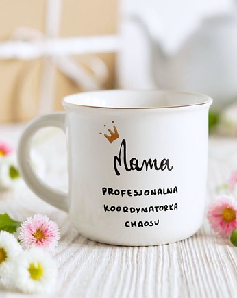 Kubek Mamy Koordynatorki Chaosu, zabawny prezent na Dzień Matki, Pracownia Faramuszka