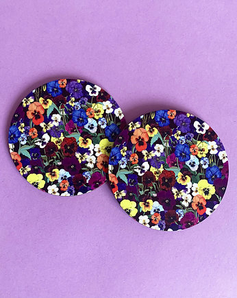 Podkładki pod kubek- Bratki - Pansy Garden- Ilustracje, BOSKE