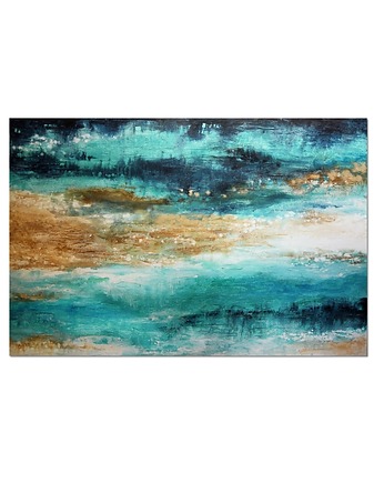 Blue lagoon 12 obraz abstrakcyjny nowoczesna abstrakcja do salonu 150x100 cm, Galeriai