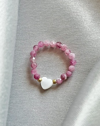 Pierścionek elastyczny z serduszkiem, Gleeme Jewellery
