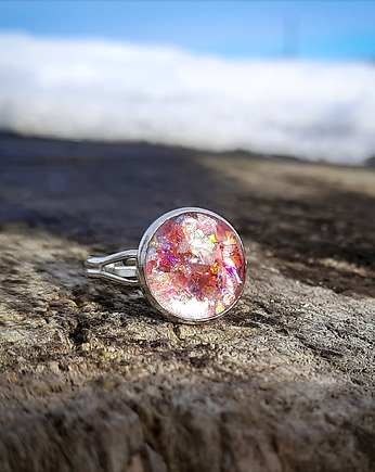 Dwukolorowy mikro pierścionek, Figa handmade accessories