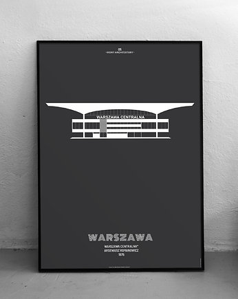 Warszawa Centralna - plakat 50x70 cm, Rafal Stefanowski