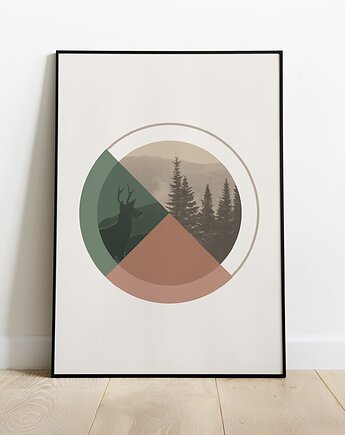 Nowoczesny plakat/grafika na ścianę, skandynawski styl., Grawisfera